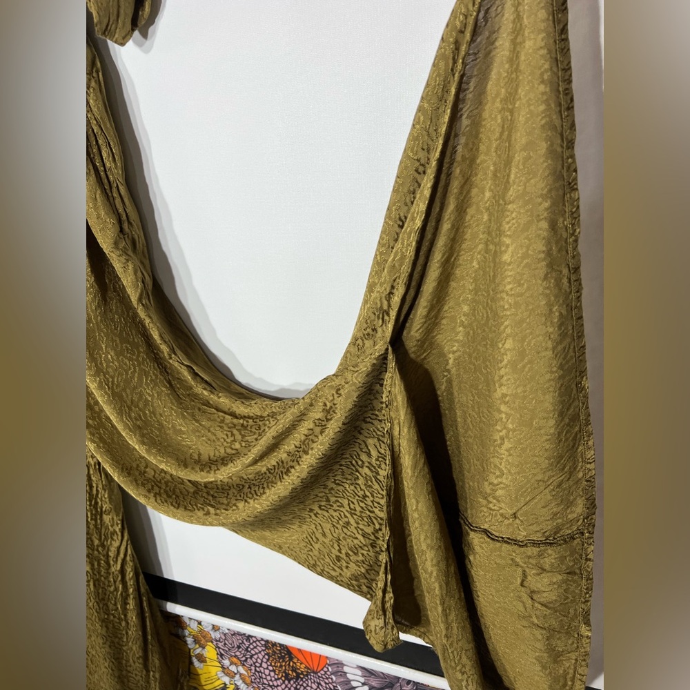 Anthropologie Maeve Olive Jacqueline Jacquard Jumpsuit - Picture 7 of 7